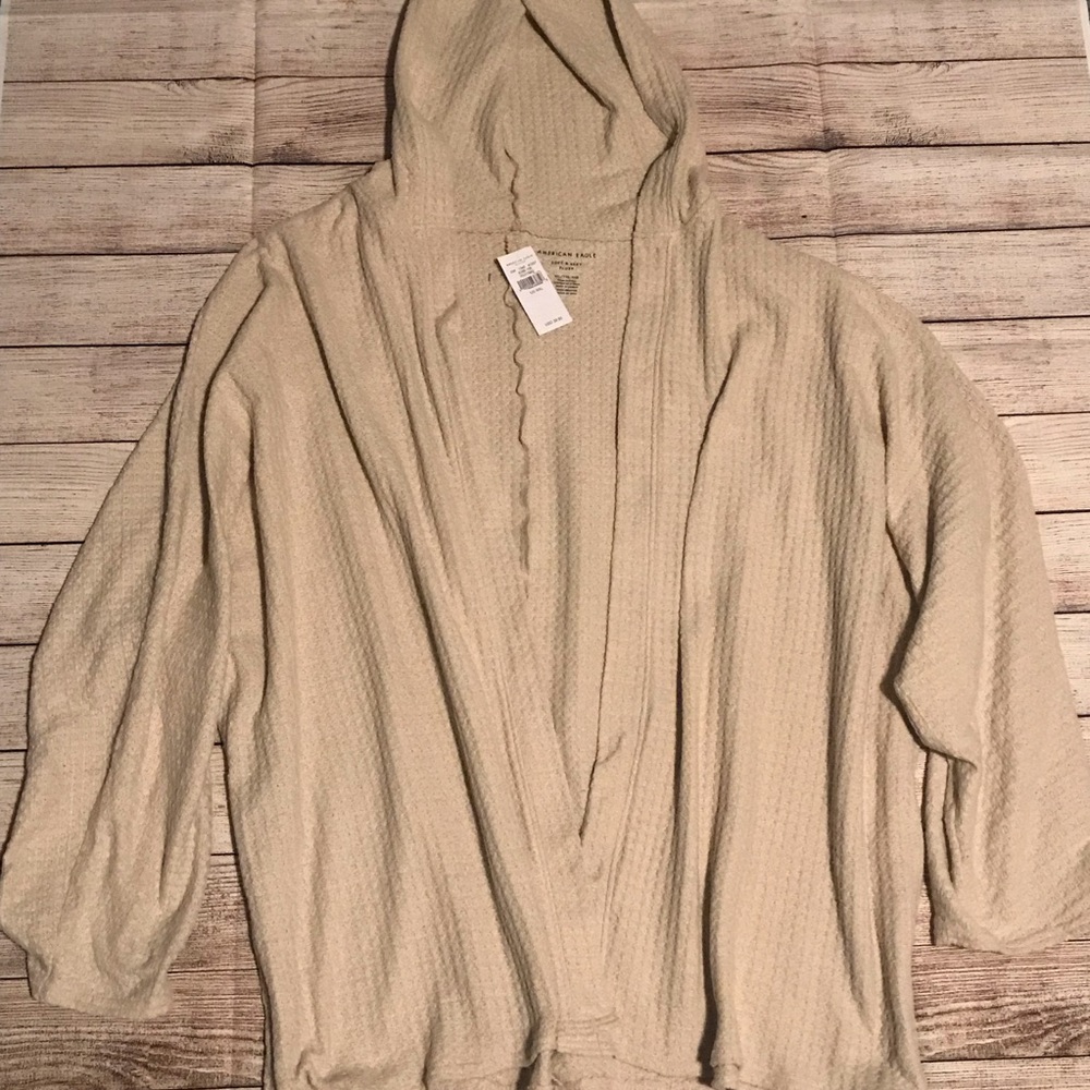 American Eagle | Soft &Sexy Plush Hoodie Cardigan